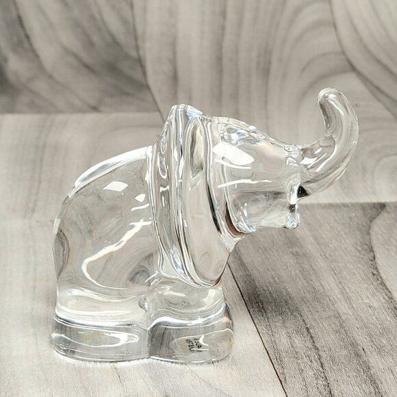 Lenox Other - Lenox Crystal Elephant Figurine Paperweight Art Glass Trunk Up 2.5"H Vtg